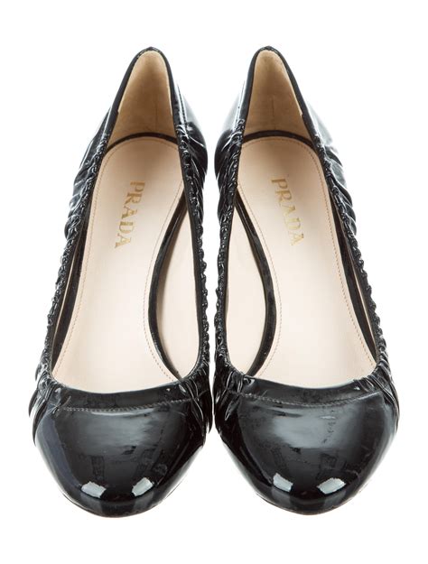 prada round toe shoes|prada women's pumps.